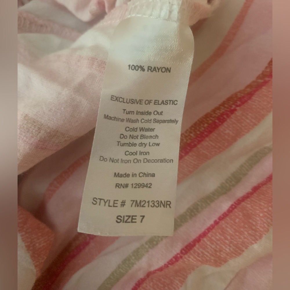 btween Pink and White Striped Girls Pants - Picture 6 of 7